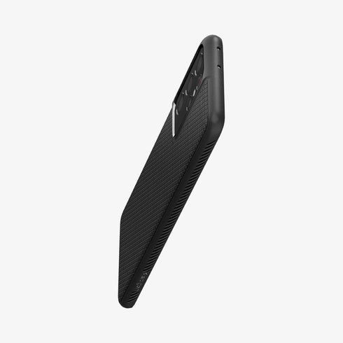 ACS02350 - Galaxy S21 Ultra Liquid Air Case in matte black showing the back